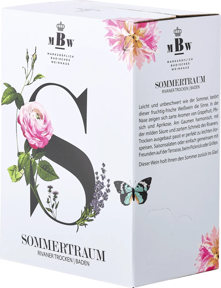 2022 Markgräflich Badisches Weinhaus »Sommertraum« Rivaner - 5l-Bag-in-Box 1 2022 Markgräflich Badisches Weinhaus »Sommertraum« Rivaner - 5l-Bag-in-Box